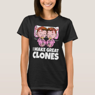 Camiseta Gemelos Chicas hago grandes clones papá mamá Twin