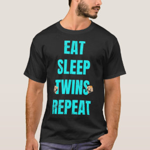 Camiseta Gemelos comiendo gemelos duermen repetidamente reg