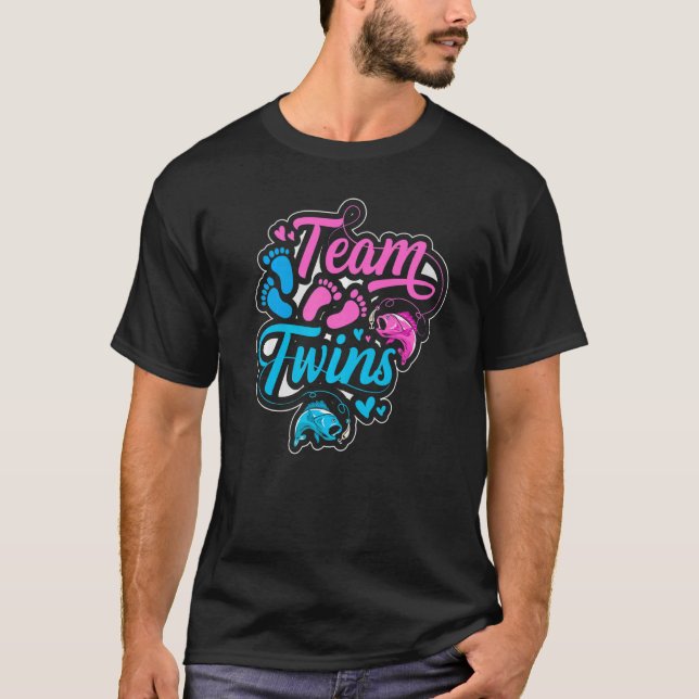 Camiseta Gemelos de equipo para la pesca (Anverso)