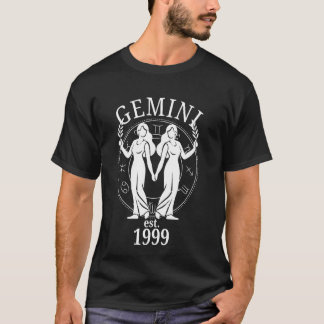 Camiseta Gemelos de Géminis del Zodiaco Nacidos en 1999