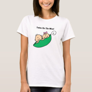 Camiseta Gemelos de la vaina de guisante en la manera