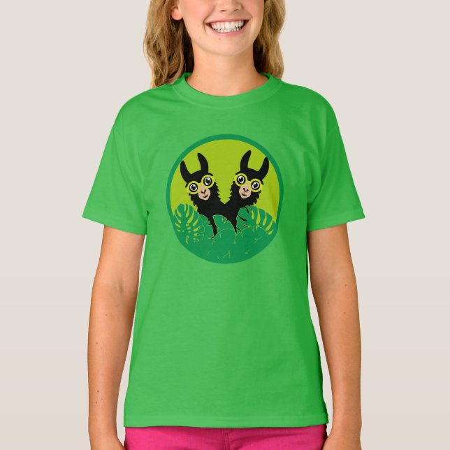 Camiseta Gemelos de llama de la Alpaca (Anverso)