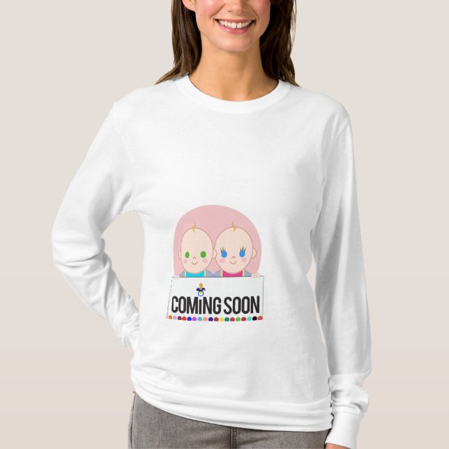 Camiseta gemelos del bebé (Anverso)