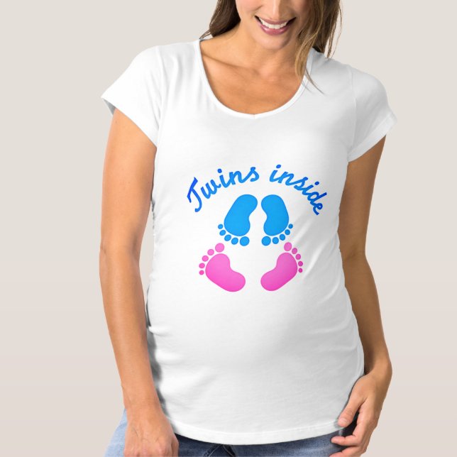 Camiseta Gemelos Dentro Del Niño Y El Chica (Anverso)