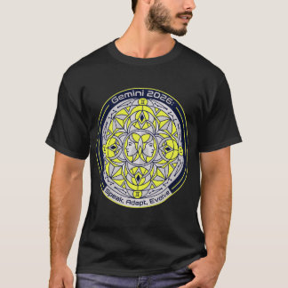 Camiseta Gemini 2026 Twin Zodiac Mandala | Speak, Adapt, Ev