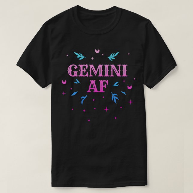 Camiseta Gemini AF  Pink Gemini Zodiac Sign Horoscope Birth (Diseño del anverso)