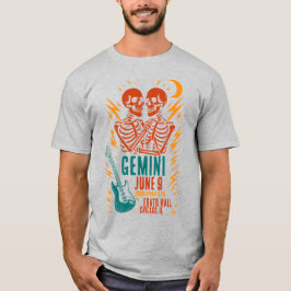 Camiseta Gemini at Erato Hall: Twin-Skeleton Punk Concert
