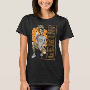 Camiseta Gemini Chica Messy Bun Leopard Para Mujeres Reina