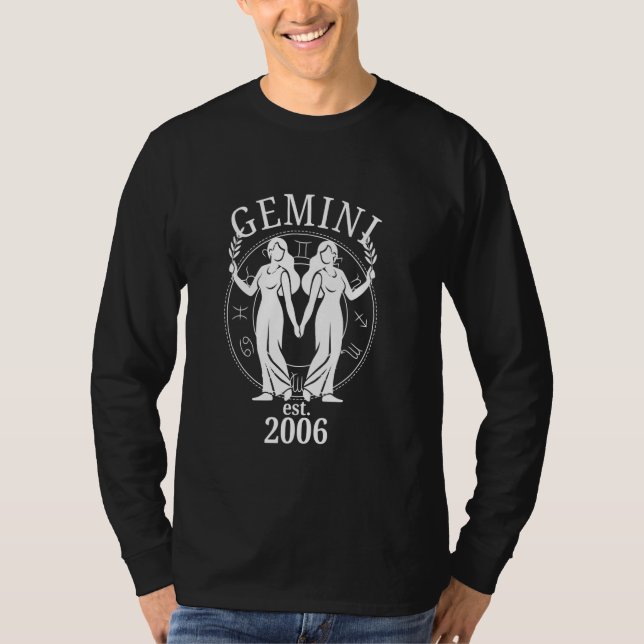 Camiseta Gemini Gemini gemelos nació en 2006 (Anverso)
