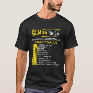 Camiseta Gemini Hechos De Zodiac Nacido En Mayo 21 - Junio 