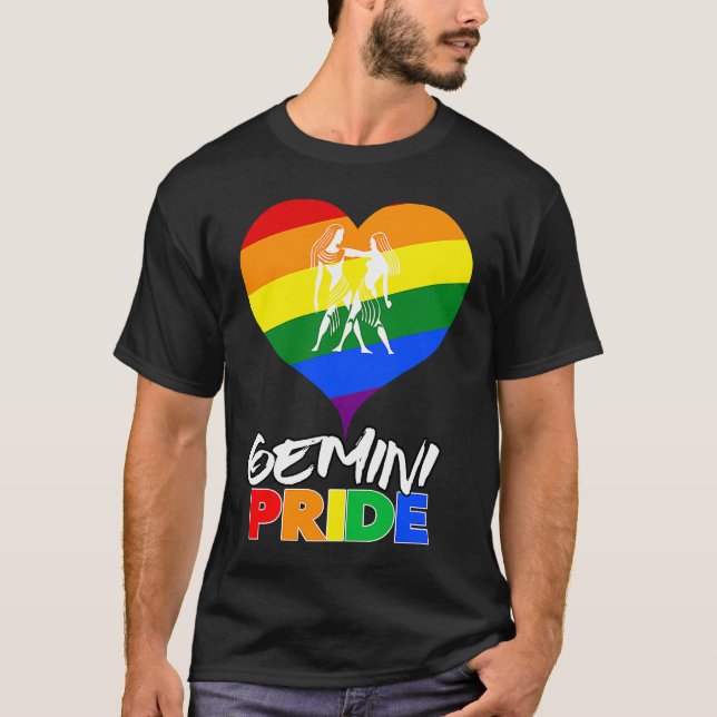 Camiseta Gemini LGBT Gay Pride Awesome (Anverso)