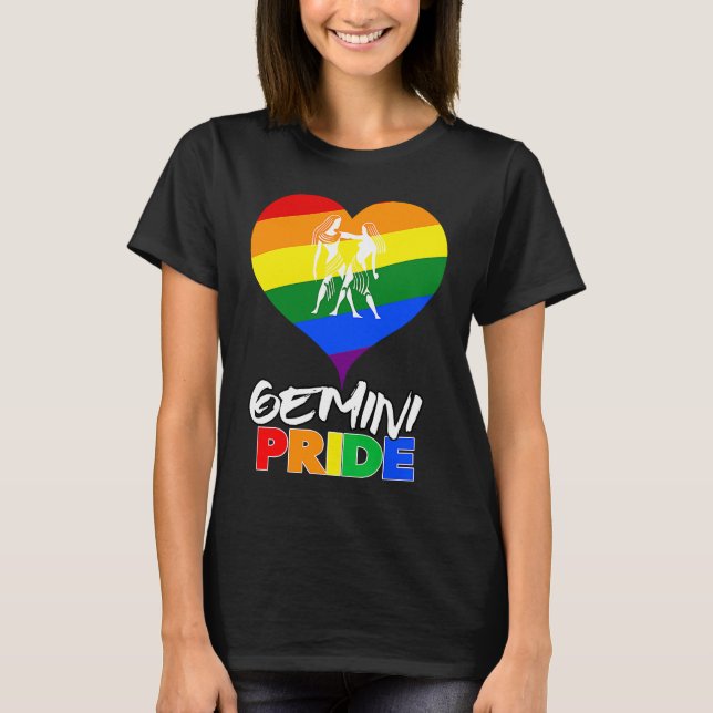Camiseta Gemini LGBT Gay Pride Awesome (Anverso)