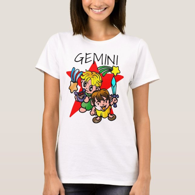 Camiseta Gemini Personalizados gemelos (Anverso)