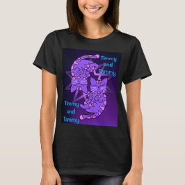 Camiseta Gemini Purple Gemini Retro Neon Kittens personaliz