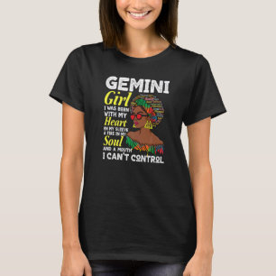 Camiseta Gemini Queen May O June Birday Zodiac Rótulo Gemi