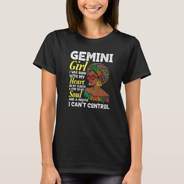 Camiseta Gemini Queen May O June Birday Zodiac Rótulo Gemi (Anverso)