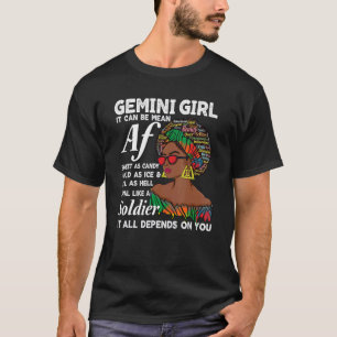 Camiseta Gemini Queen May O June Birday Zodiac Rótulo Gemi