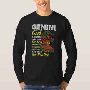 Camiseta Gemini Queen May O June Birday Zodiac Rótulo Gemi