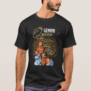 Camiseta Gemini Queen Sweet As Candy Birthday For Black Wo
