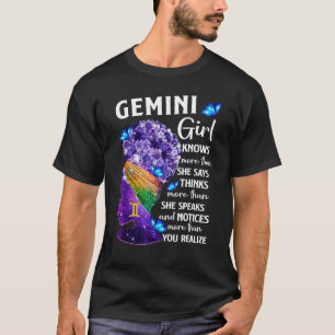 Camiseta Gemini Queen Sweet As Candy Birthday  For Black Wo