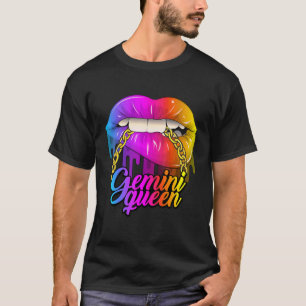 Camiseta Gemini Queen Zodiac Límites de Rótulo Mayo Cumplea