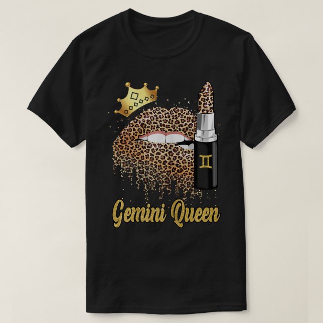 Camiseta Gemini Queen Zodiac May June Bi (Diseño del anverso)