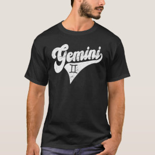 Camiseta Gemini Retro Zodiac Astrología Horoscopio Gemini 3