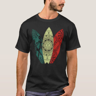 Camiseta Gemini Rótulo Zodiac Surfing Horoscope