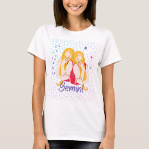 Camiseta Gemini Twins Zodiac T-Shirt moderno