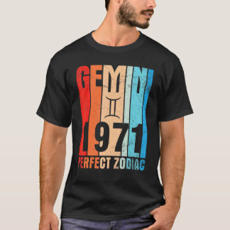 Camiseta Gemini Vintage 1971 Zodiac Perfecto A Los 51 Años