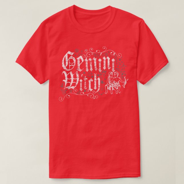 Camiseta Gemini Zodiac Brujería Vintage Horosc (Diseño del anverso)