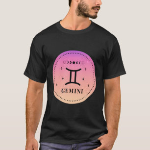 Camiseta Gemini Zodiac Rótulo Gemini