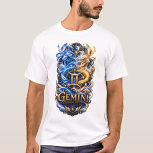 Camiseta Gemini Zodíaco Corrientes Celestes de Aire Astrolo