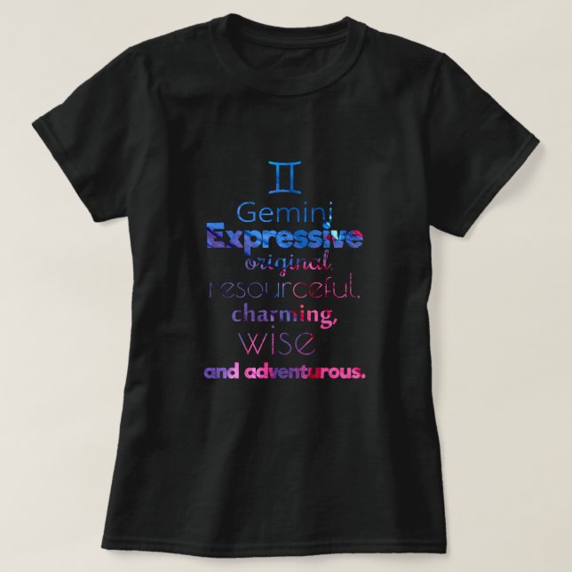CAMISETA GÉMINIS (Diseño del anverso)