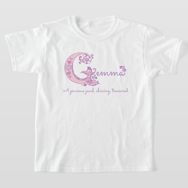 Camiseta Gemma girls name pink decorative custom meaning (Distribución)