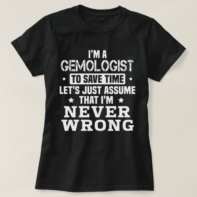 Camiseta Gemólogo (Diseño del anverso)