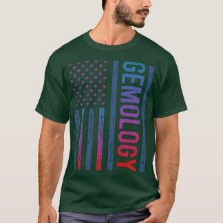 Camiseta Gemólogo de gemología de la bandera de degradado
