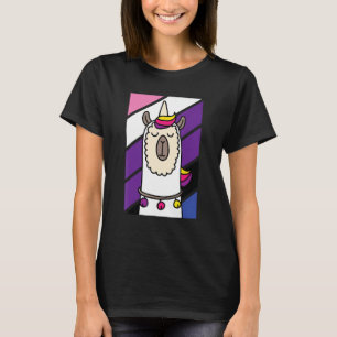 Camiseta Gemosfludo Llama LGBT-Q Gracioso Alpaca Unicorn Pr