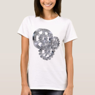 Camiseta GEMS EN MOVIMIENTO Arte de Texto 3D de Plata Brill