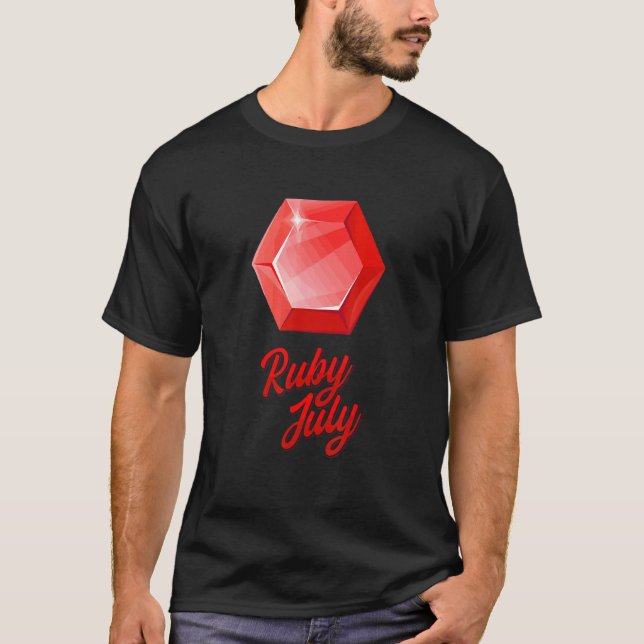 Camiseta Gems Precious Stones Minerals Gemstones Ruby Jul (Anverso)