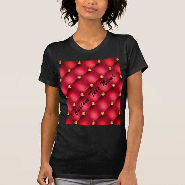 Camiseta Gemstone de oro rojo con texto Personaliz (Anverso)