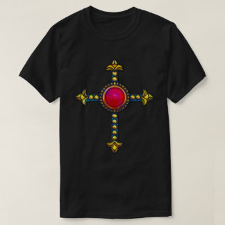 Camiseta Gemstone rojo vintage de la Cruz