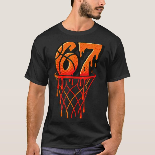 Camiseta Gen Alpha Slang Kids 67 Basketball Ice Cream Drip  (Anverso)
