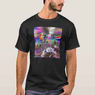 Camiseta Gen Digital Original De Dreamworld Psicodélico Cro