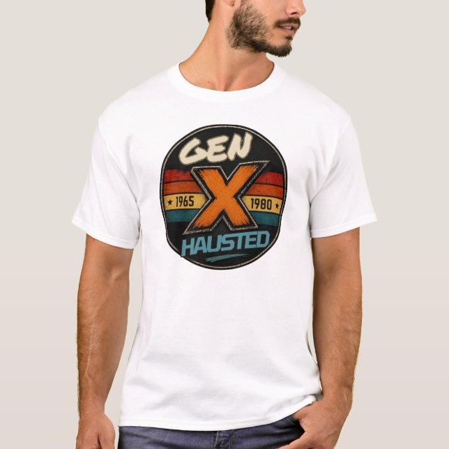Camiseta Gen X, Generación X, Retro, Nostálgico, (Anverso)