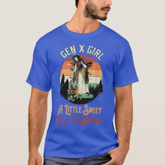 Camiseta Gen X Girl A Little Spooky A Little Sweet Hallowee