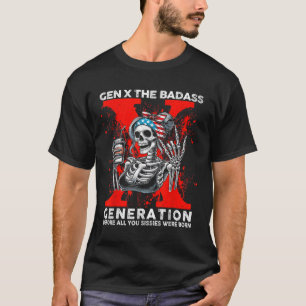 Camiseta Gen X La Mala Generación Crecer Cita Retro