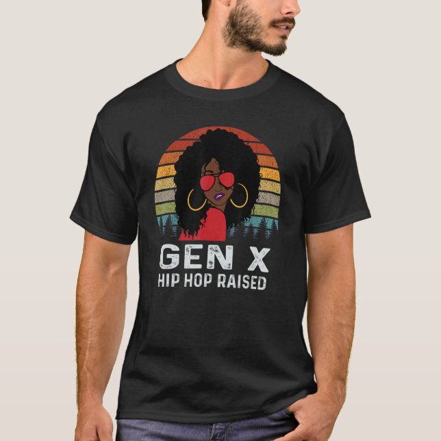 Camiseta Gen X Melanin African American Black Retro Hip Hop (Anverso)