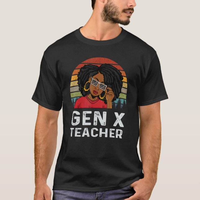 Camiseta Gen X Teacher Educator Melanin African Black Histo (Anverso)