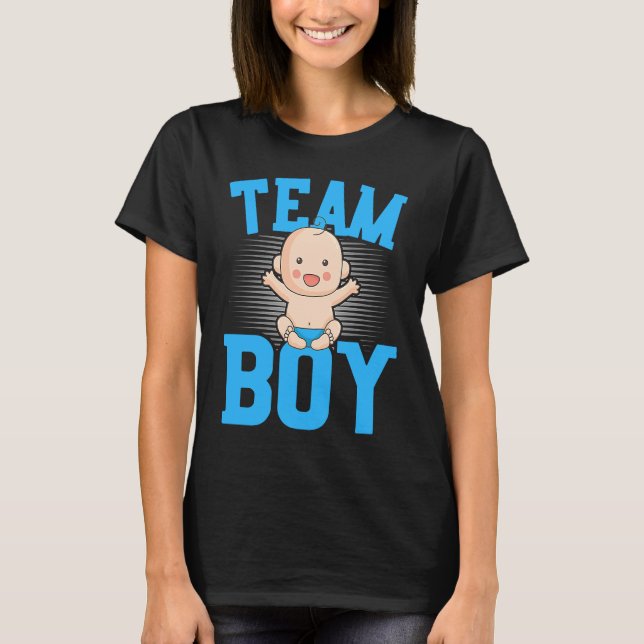 Camiseta Gender Announcement  Team Boy Baby Party Reveal Pr (Anverso)